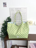 Fresh Polka Dots Canvas Tote Bag MK2BLW6W10BBG567