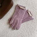 Bowknot Plush Touchscreen Gloves - DippedShop Wholesale - #7539