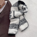Vinatge Fair Isle Jacquard Warm Knit Scarf 6W6NSC77