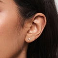 Elegant Gold Plated Rhinestones Stud Earring 6W6JER578