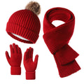 3-Piece Winter Warm Beanie Hat Scarf Gloves Set 6W6NSC87