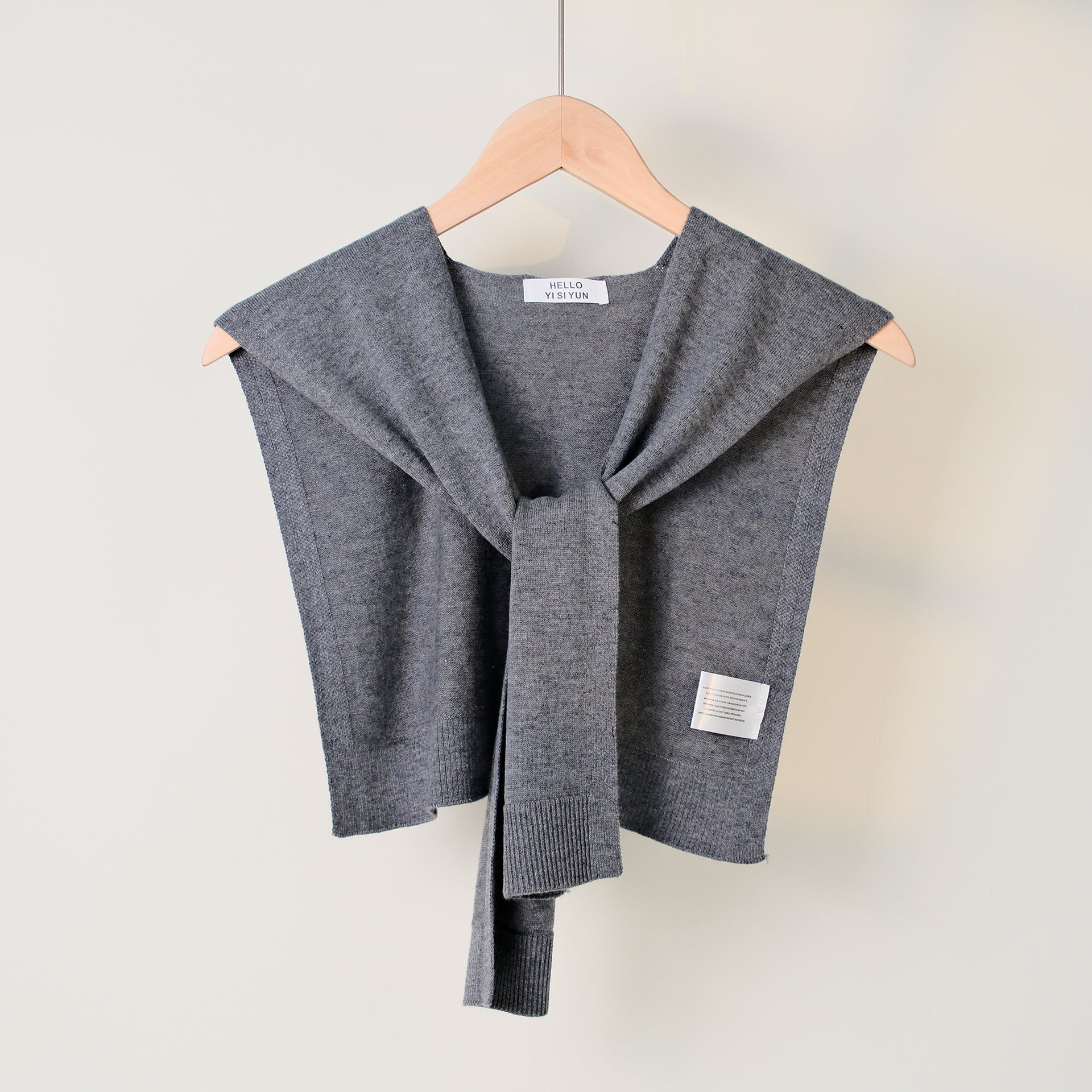 Casual Solid Color Sweater Knit Shawl Wrap 6W6NSC60