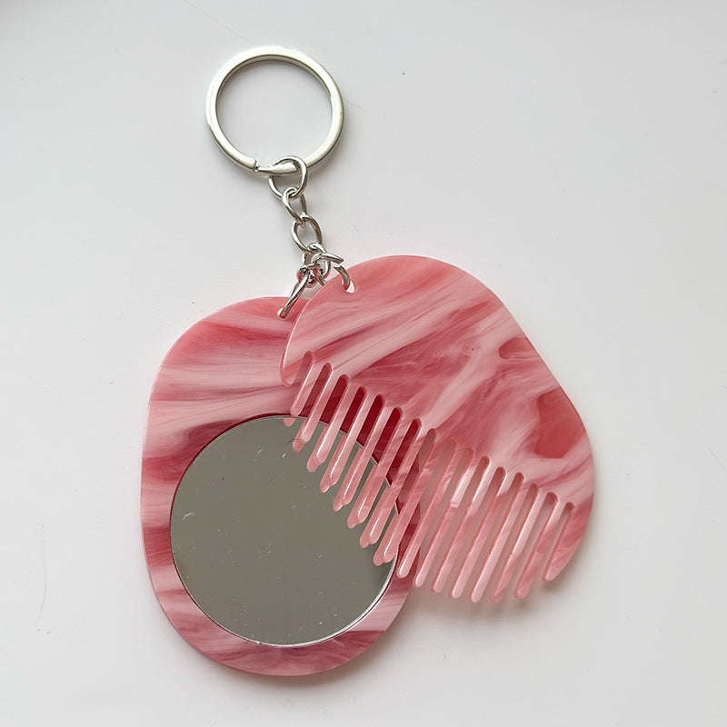 Simple Solid Color Oval Portable Hair Combs MK2BLM6C5CB86