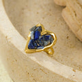 Elegant Crystal Heart Gold Pla - DippedShop Wholesale - #9075