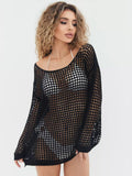 Loose Flare Sleeve Knit Cover Up - DippedShop Wholesale - #1075