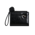 Mini Plush Ball Bowknot PU Coin Purse 6S10BWB137
