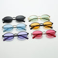 Retro Oval Metal Sunglasses - DippedShop Wholesale - #8931