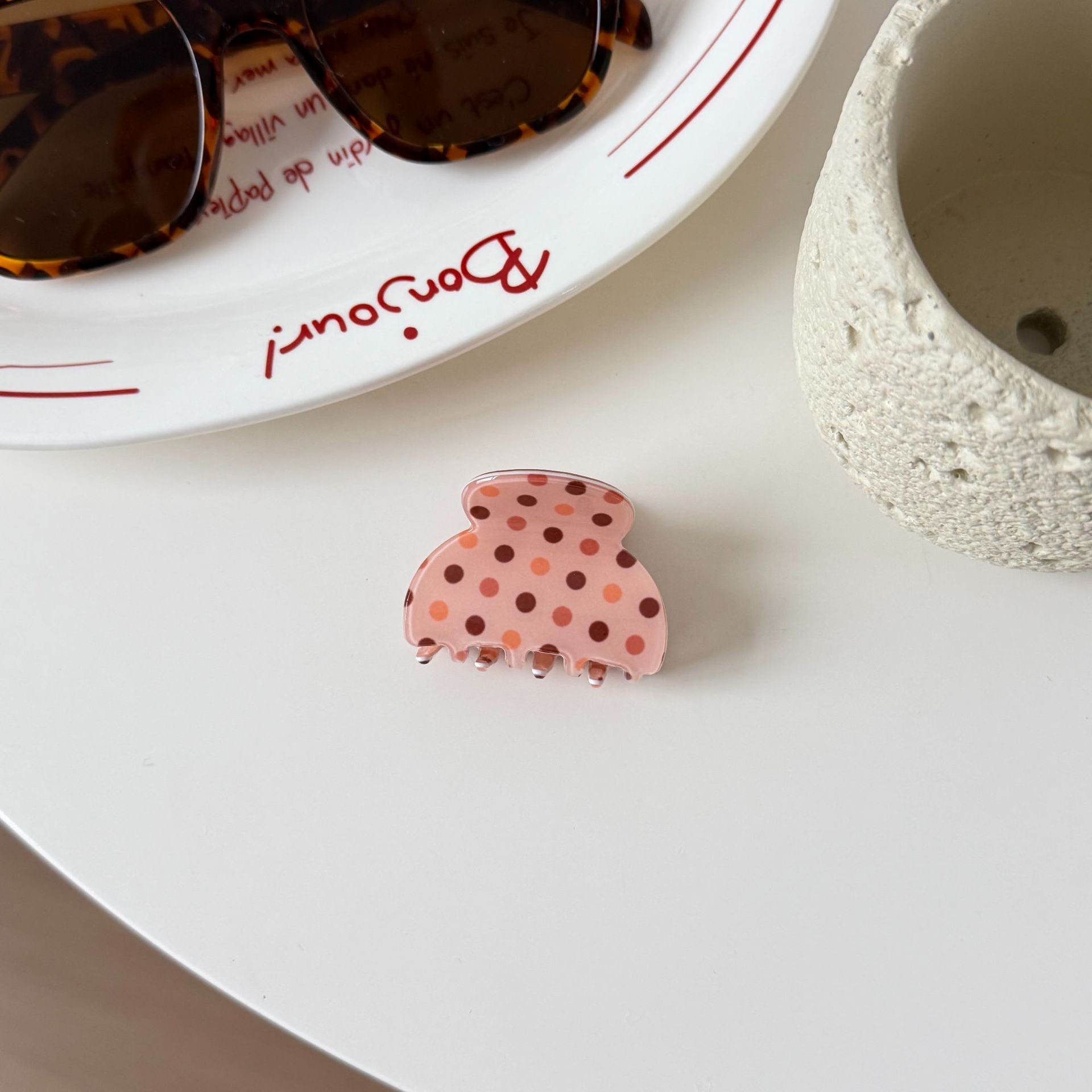 Minimalist Polka Dot Hair Claw - DippedShop Wholesale - #9411