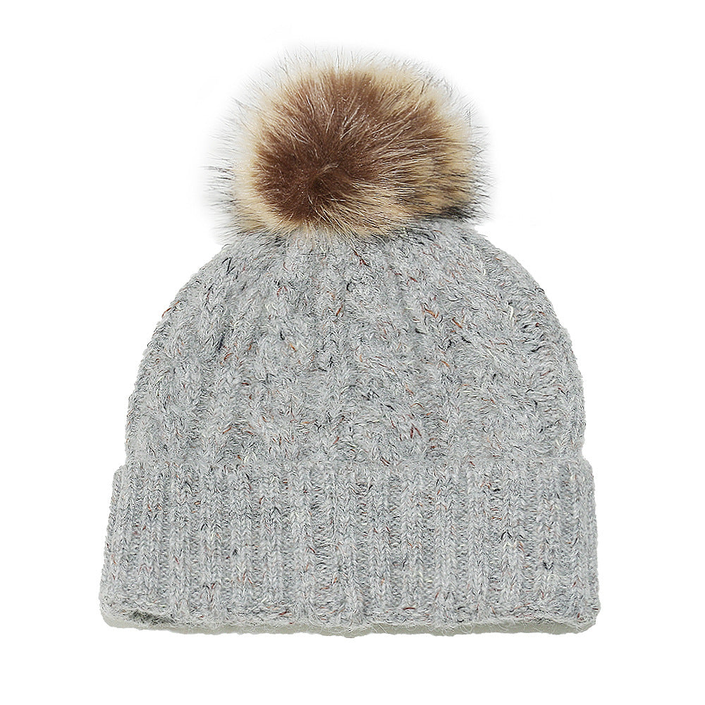 Cute Plush Pom-Pom Warm Knit Beanie Hat 6W6HAT633
