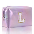 Simple Initial Letter Embroidered Portable Makeup Bag 6S10BOB1037