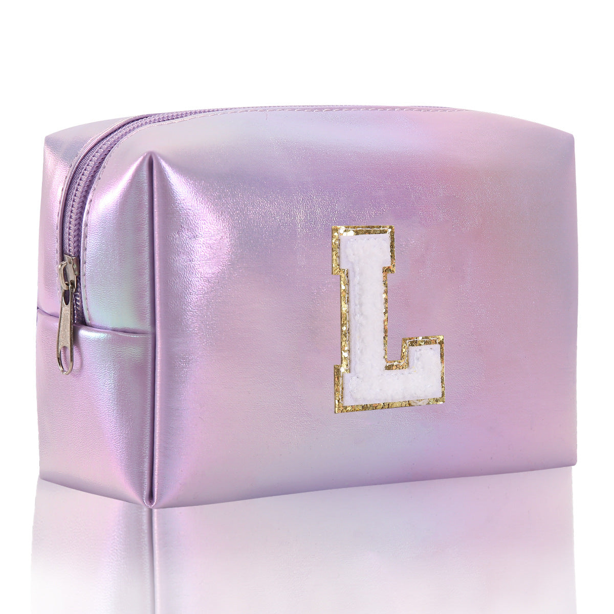 Simple Initial Letter Embroidered Portable Makeup Bag 6S10BOB1037