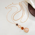 Hammered Resin Pendant Necklace - DippedShop Wholesale - #9859