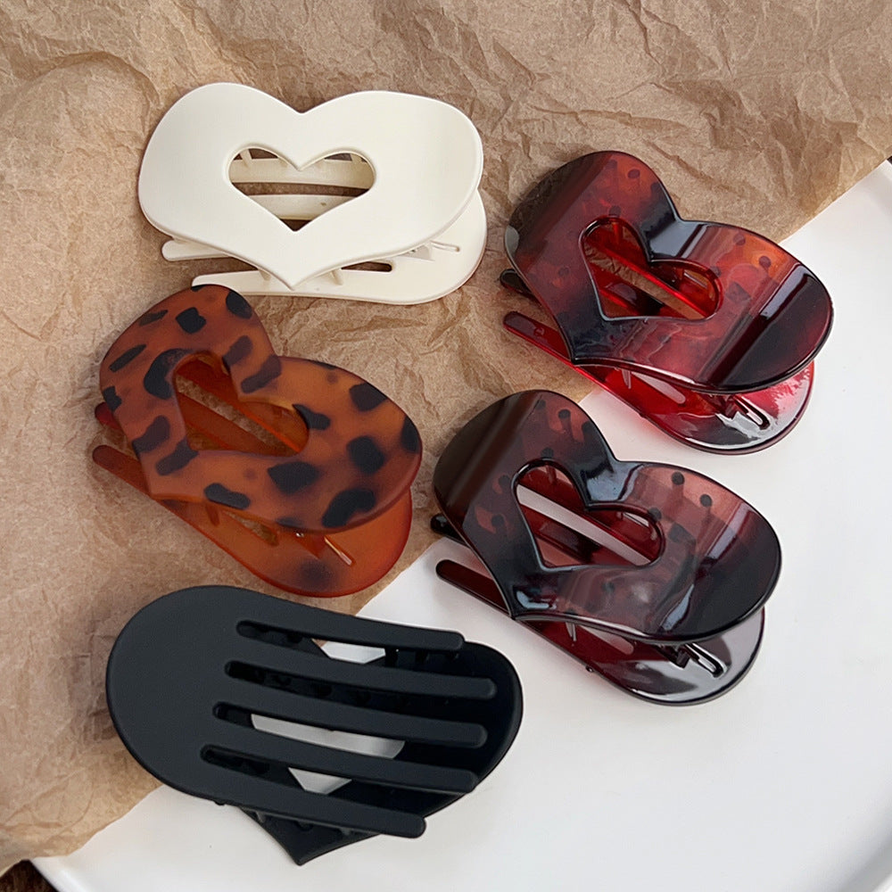 Stylish Flat Hair Heart Claw Clip DP25E891