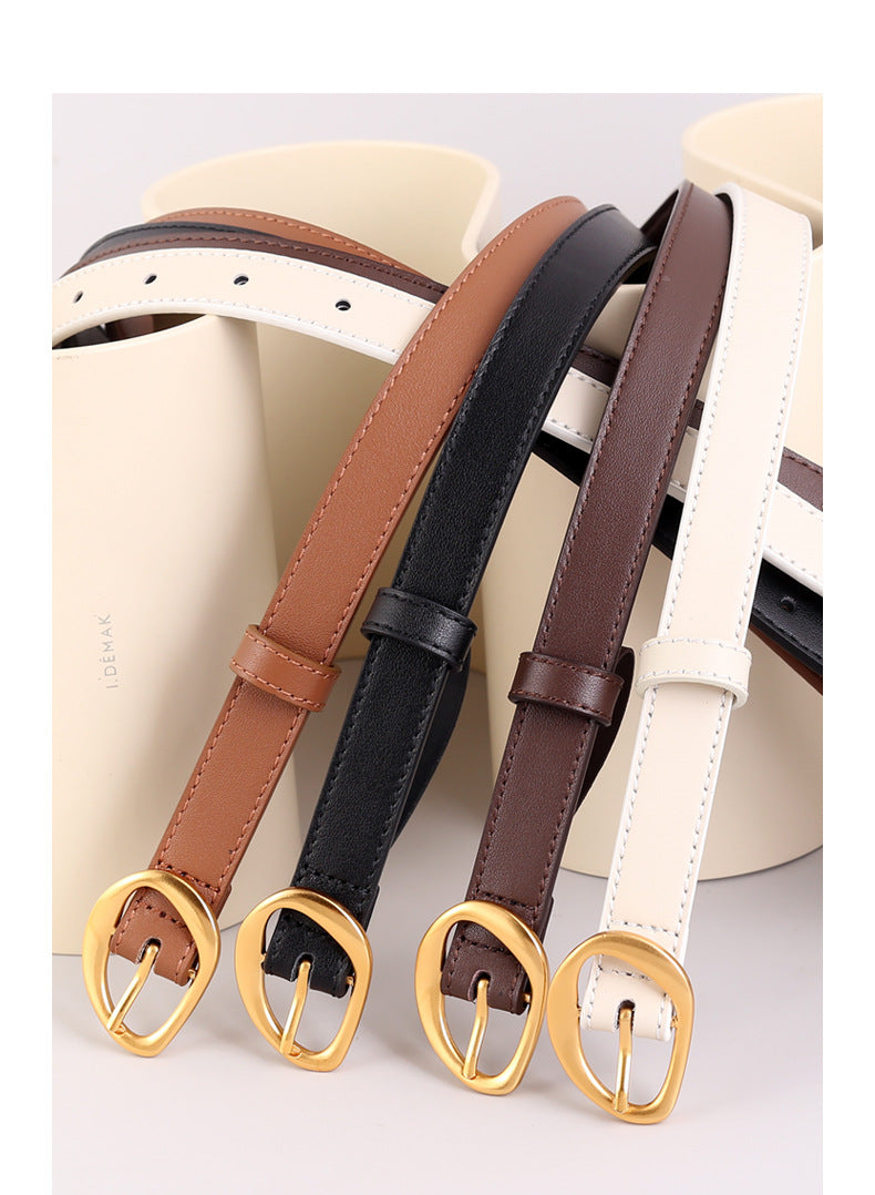 Trendy Solid Color Adjustable Leather Waist Belt 6W6JBT149