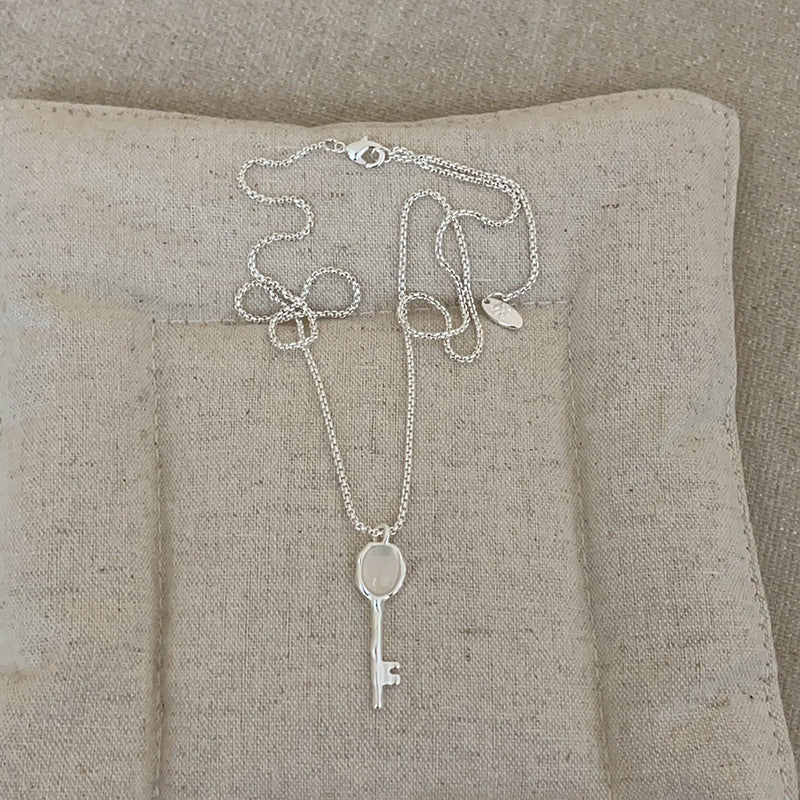 Trendy Turquoise Key Pendant Chain Necklace 6W6JNC445