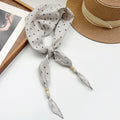 Vintage Flower Print Beaded Triangle Scarf MK2BW6W6NSI01
