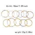 Cute Multi-Color Beaded Chain Stackable Bracelets 6W6JBR505