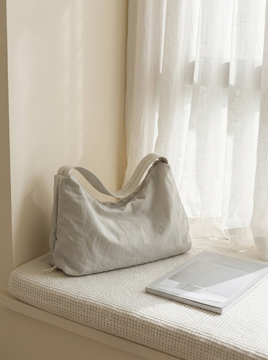 Casual Solid Color Nylon Shoulder Bag 6W10BBG1362