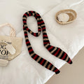 Striped Color Contrast Long Skinny Knit Scarf 6W6NSC86