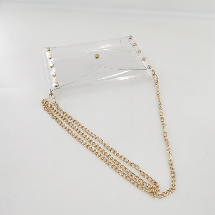 Fashion Clear PVC Envelope Clutch Shoulder Bag 6W10BBG2119