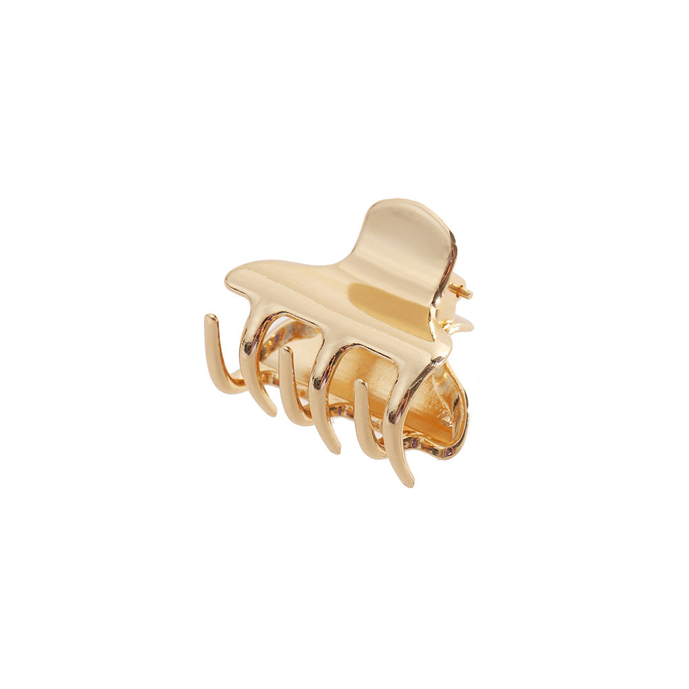 Simple Geometric Gold Plated Mini Hair Claw MK2MBEP6W6HCP380