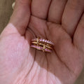 Cubic Zirconia Gold Plated Geo - DippedShop Wholesale - #3315