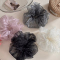 Sheer Fluffy Rhinestone Starry Mesh Hair Scrunchie MK2BLW6W6HSR22
