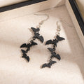 Halloween Pumpkin Bat Drop Earrings - DippedShop Wholesale - #3235
