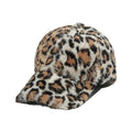 Vintage Leopard Print Faux Fur Baseball Cap 6W6HAT820