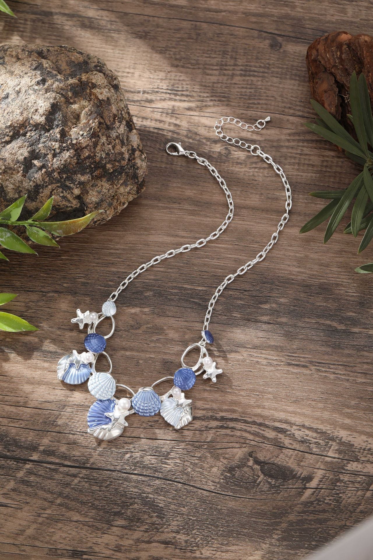 Shell Starfish Pendant Necklace - DippedShop Wholesale - #7667