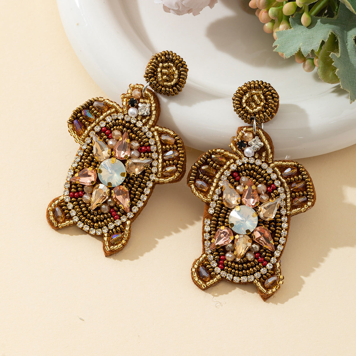Tortoise Pendant Dangle Earrings - DippedShop Wholesale - #4467
