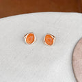 Chunky Gold Plated Acrylic Stud Earring 6W6JER560
