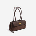 Trendy Color Contrast Plaid Baguette Shoulder Bag 6W10BBG2414