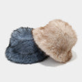 Winter Fuzzy Faux Fur Outdoor Warm Bucket Hat 6W6HAT532