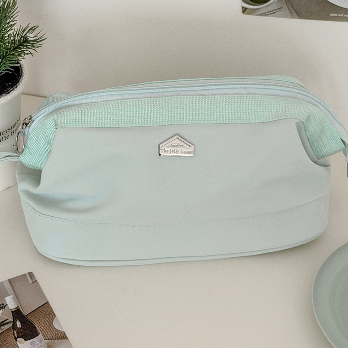 Simple Solid Color Large Capacity Makeup Bag MK2BW6S10BOB85