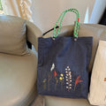Vintage Floral Denim Tote - DippedShop Wholesale - #6515