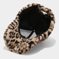 Furry Leopard Print Baseball Cap - DippedShop Wholesale - #4179