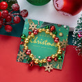 Christmas Snowflake Santa Claus Beaded Bracelet 6W6JBR649