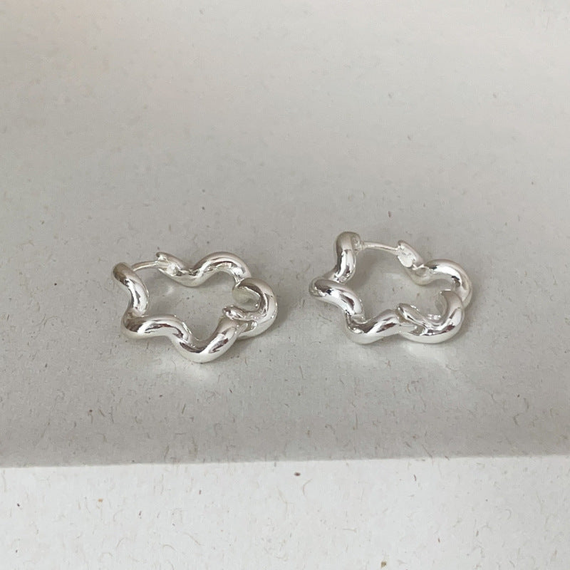 Chunky Hollow Geometric Hoop Earrings - DippedShop Wholesale - #4931