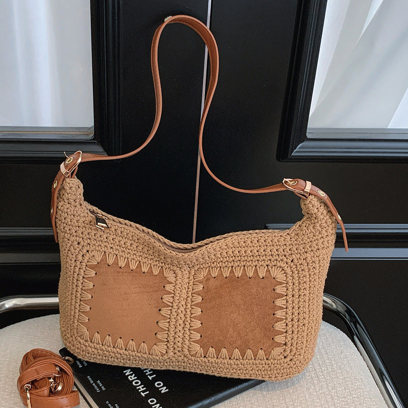 Boho Straw Shoulder Bag - DippedShop Wholesale - #9875
