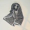 Minimalist Color Block Polka Dots Silk Scarf 6W6NSI224