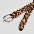 Fashion Leopard Print Braided Woven Leather Belt 6W6JBT173