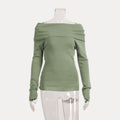 Off Shoulder Knit Top - DippedShop Wholesale - #4499