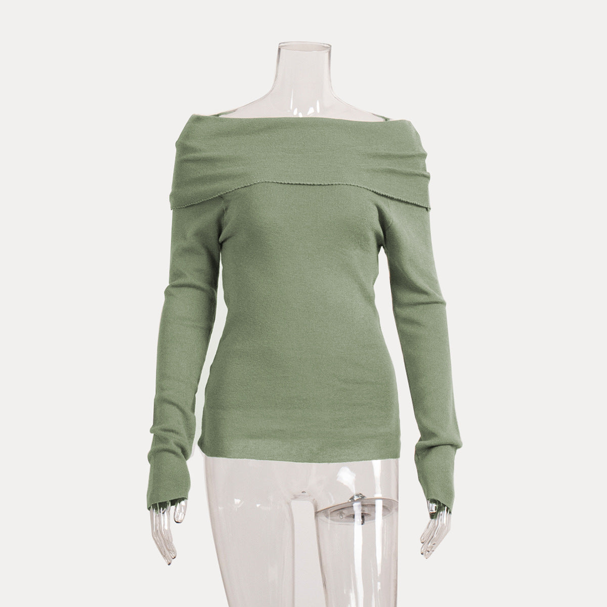 Off Shoulder Knit Top - DippedShop Wholesale - #4499