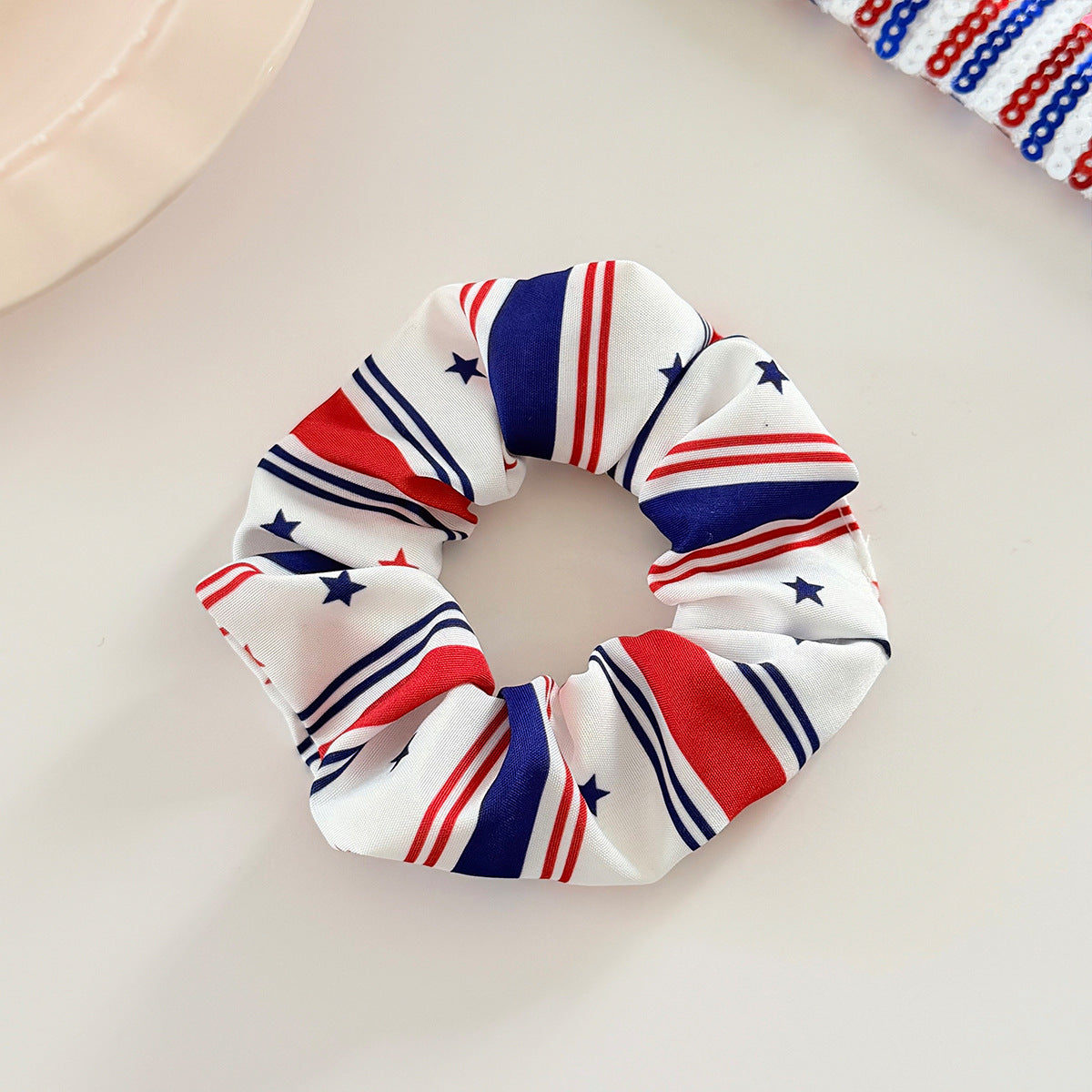 Trendy USA Flag Elastic Hair Tie 8BK6HSR18T