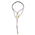 Geometric Pendant Leather Necklace - DippedShop Wholesale - #0931