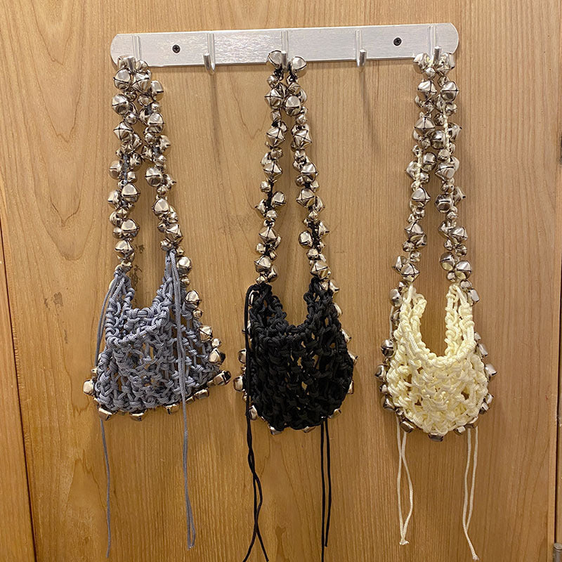 Stylish Hand Woven Hollow Bells Shoulder Bag 8CW6BBG513T