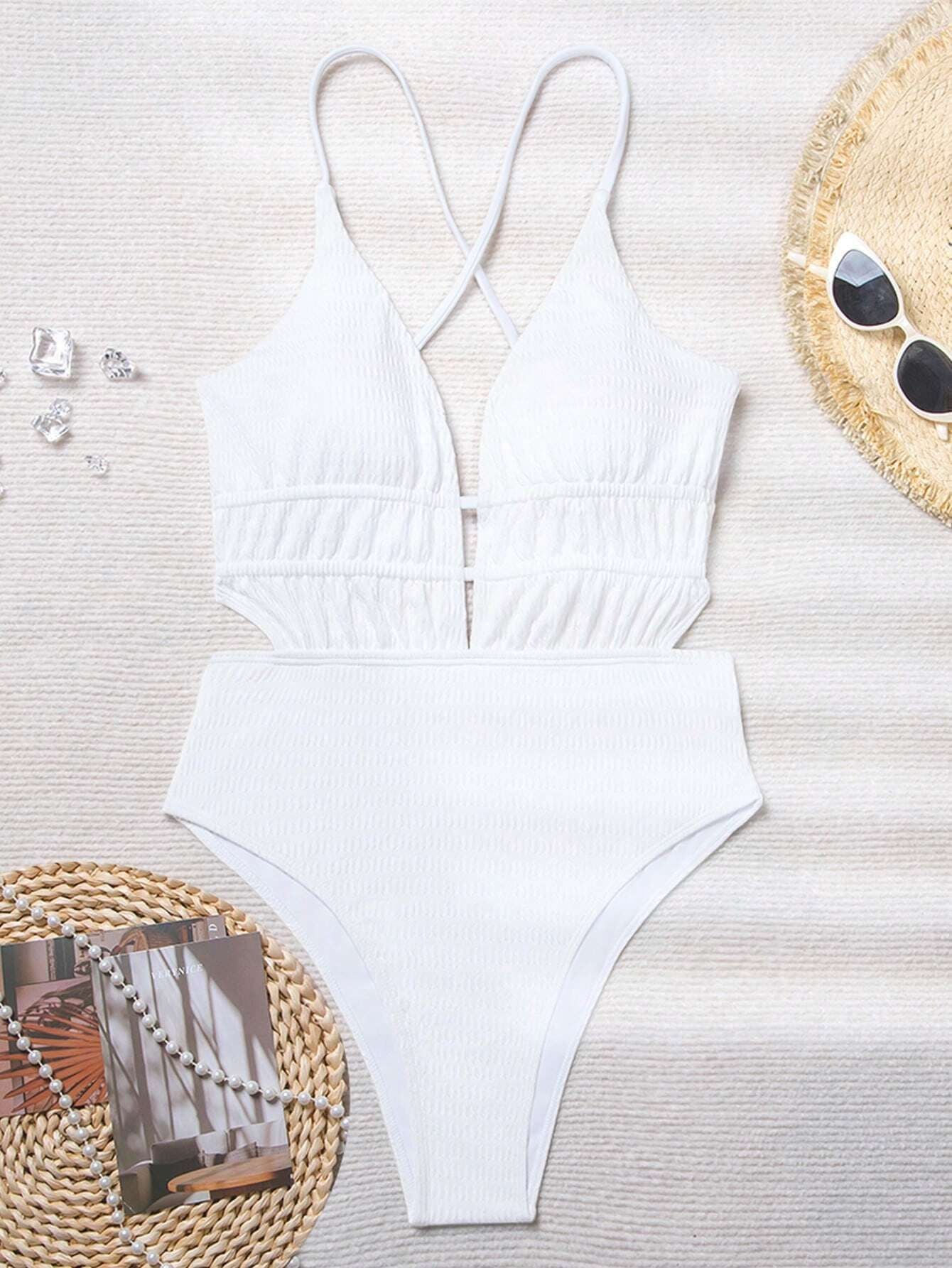 Solid Backless One Piece - DippedShop Wholesale - #4067