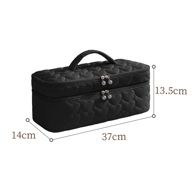 Minimalist Quilt Shell Double Layer Cosmetic Bag 6S5CO123