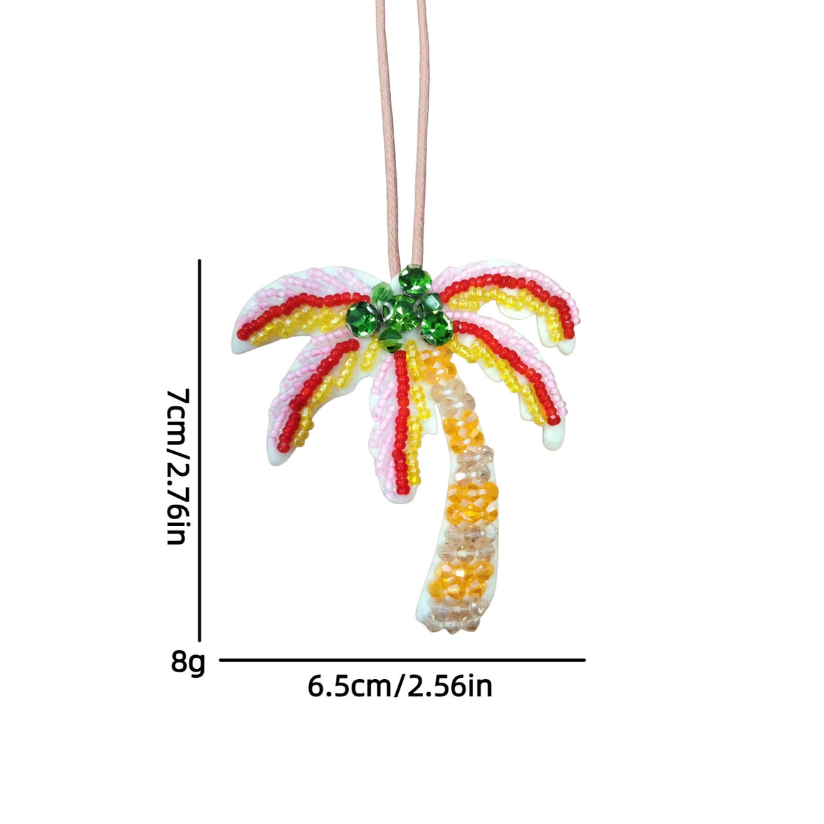 Creative Handmade Beads Coconut Tree Bag Charm 6W10BBC796